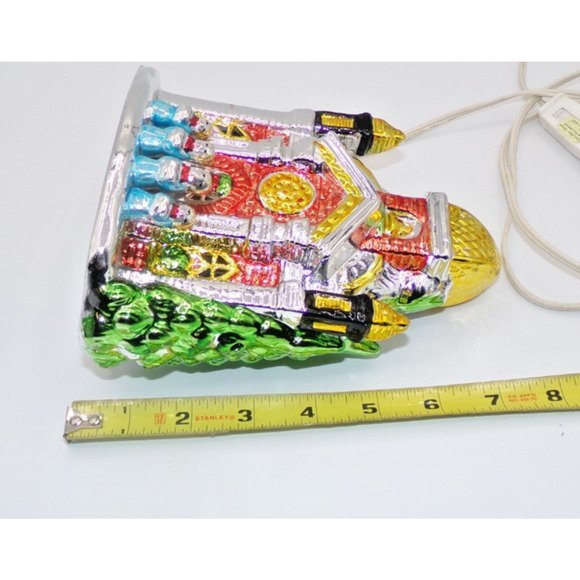 Vintage Small Light-Up Ceramic Christmas Church Choir Metallic Shiny Brite - Picture 16 of 16